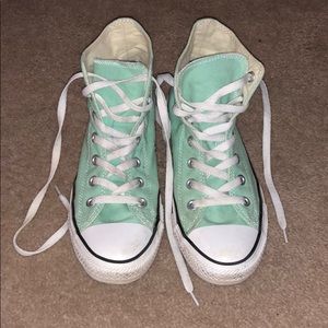 Mint Green high top converse